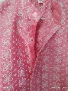 Pink Embroidered Kurta