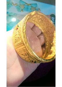 Ethnic Indian Traditional Gold Plated Brass Bangle