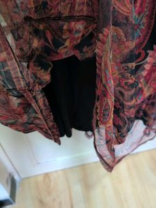 Bohemian Paisley Print Sheer Maxi Dress