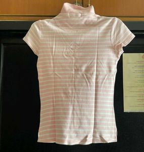 🌸 Pink &amp; Green Striped Polo t-shirt Combo Set 🌸