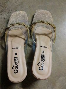 Colours Walk Ahead Glitter &amp; Clear Strap Heels - P