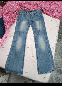 Light Wash Flared Jeans