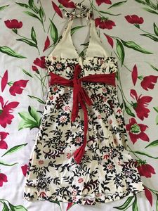 Chic Floral Halter Neck One Piece
