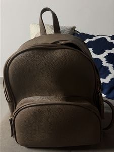 Stylish Brown Faux Leather Backpack