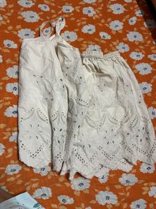 White Embroidered Co-ord Set