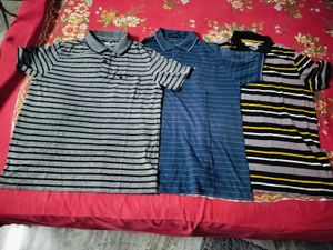 Men's Striped Polo T-Shirts (Set of 3)