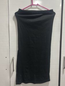 Classic Black slit Maxi Skirt