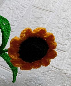 Handmade Crochet big size Sunflower pot