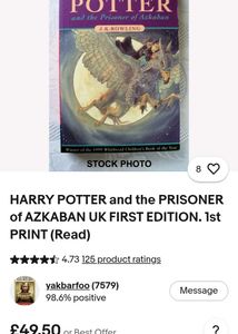 Harry Potter prisoner of askaban First rare ed