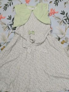 Floral Dress with Cardigan