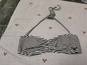 Roxy Striped Bandeau Bikini Top