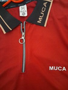 Maroon MUCA Polo T-Shirt