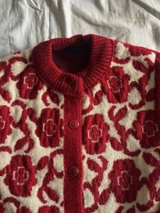 Vintage Floral Knit Cardigan(new)