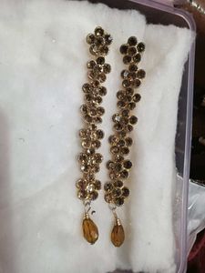 long gold earrings