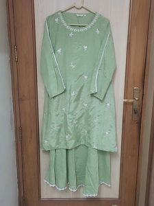 Light Green Embroidered Kurta