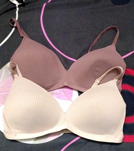 Comfortable Ribbed Bras - Set of 2