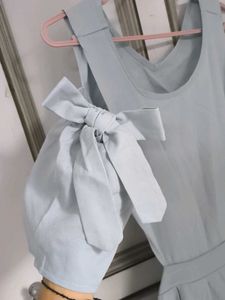 Light Blue Cold Shoulder Dress