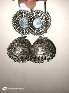 Black Metal Big Jhumka