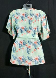 Light Green Floral Printed Top