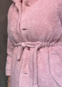 Chic Pink peachy Hooded Jacket