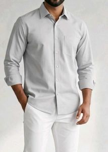 Men's Classic Grey Long Sleeve Shirt