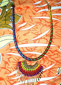 Boho Rainbow Fan Necklace