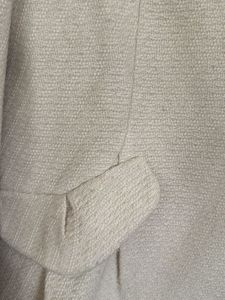 Cream Double-Breasted A-Line Jacket