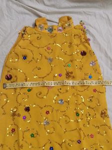 Stunning Yellow Embellished One Piece Gown