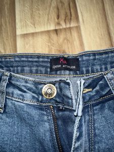 Xpose Side Button Wide Leg Jeans
