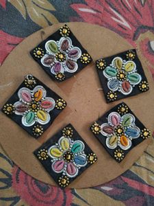Handmade Embellished Appliques (Set of 5)