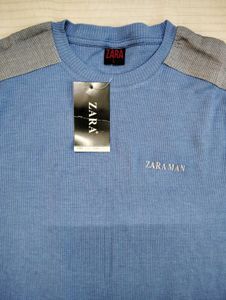 Zara Man Blue Long Sleeve T-Shirt