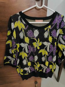 Floral Print Knit Top