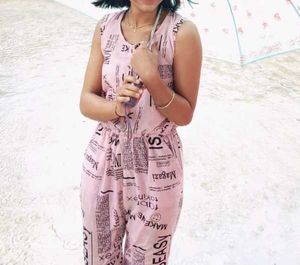 Combo of 2 Trendy Typographic Printed Jumpsuits (N