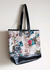🆕️Flower Print With Leather Purse