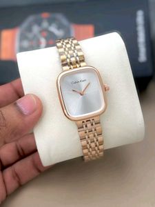 Calvin Klein Gold Tone Square Watch