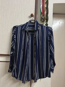 Classic Navy & White Striped Shirt