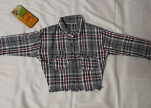 Crop Wooley Shirt For Winters