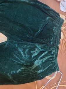 Velvet Forest Green Leggings