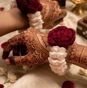 Handmade Crochet Flower Bangles