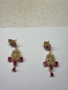 Stunning Ruby and Diamond Earrings