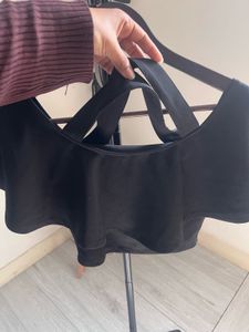 Chic Black Top with Strappy Back