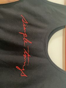 black "Simple Things" Cropped Top