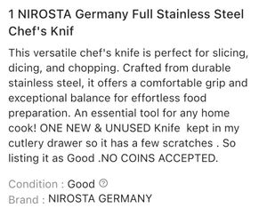 NIROSTA Germany Chef's Knife