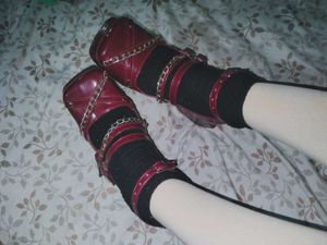 y2k Mary Janes cherry red