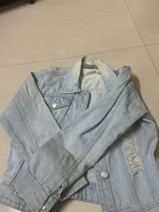 Distressed Light Wash Denim Jacket