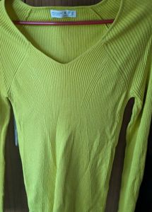 Lime colored Wide neck top
