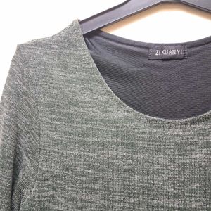 Stylish Green Long Sleeve Top