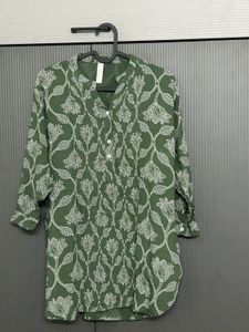 Green Floral Print Kurta