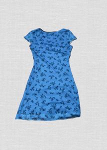 Blue Floral Mini Dress