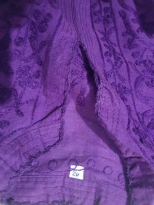 Beautiful Purple Chikankari Kurta